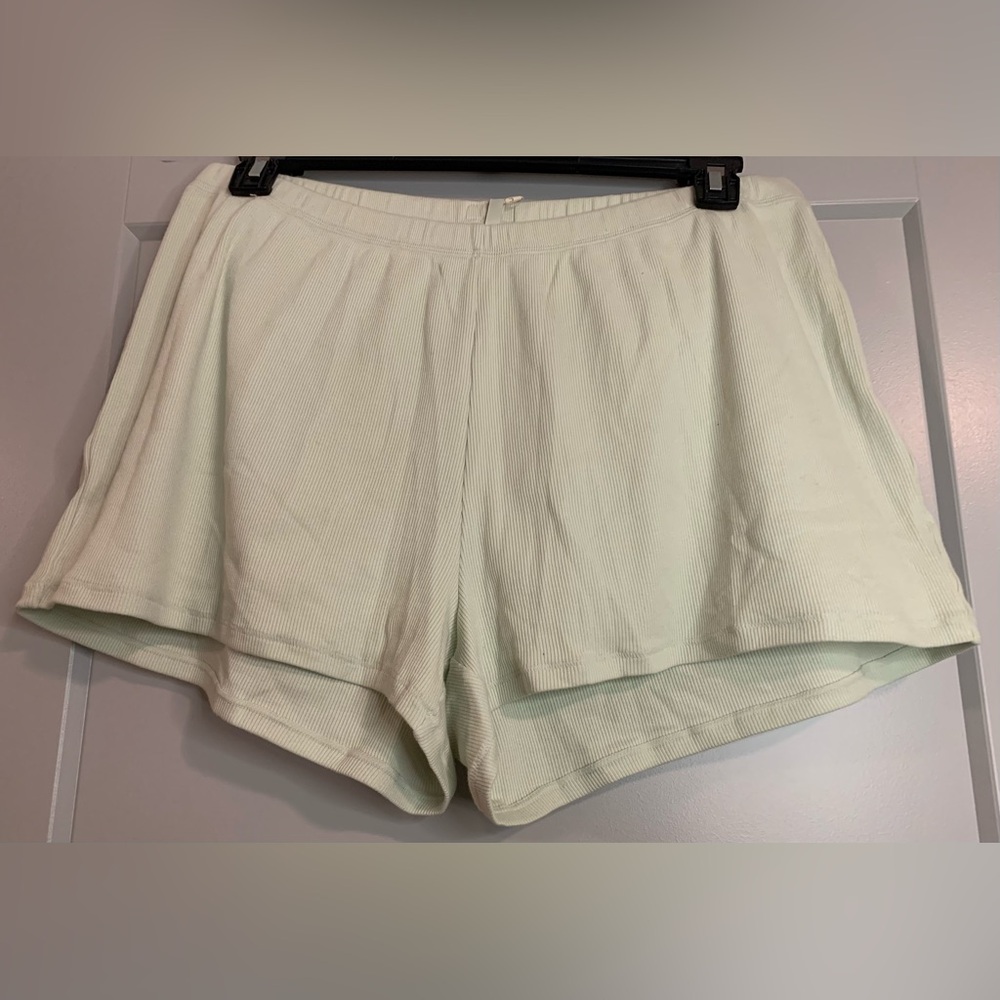 NWT Skims Cotton Rib Loose Shorts in Spearmint/Mint Green Size XL - Picture 10 of 14